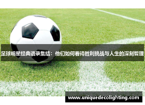 足球明星经典语录集结：他们如何看待胜利挑战与人生的深刻哲理